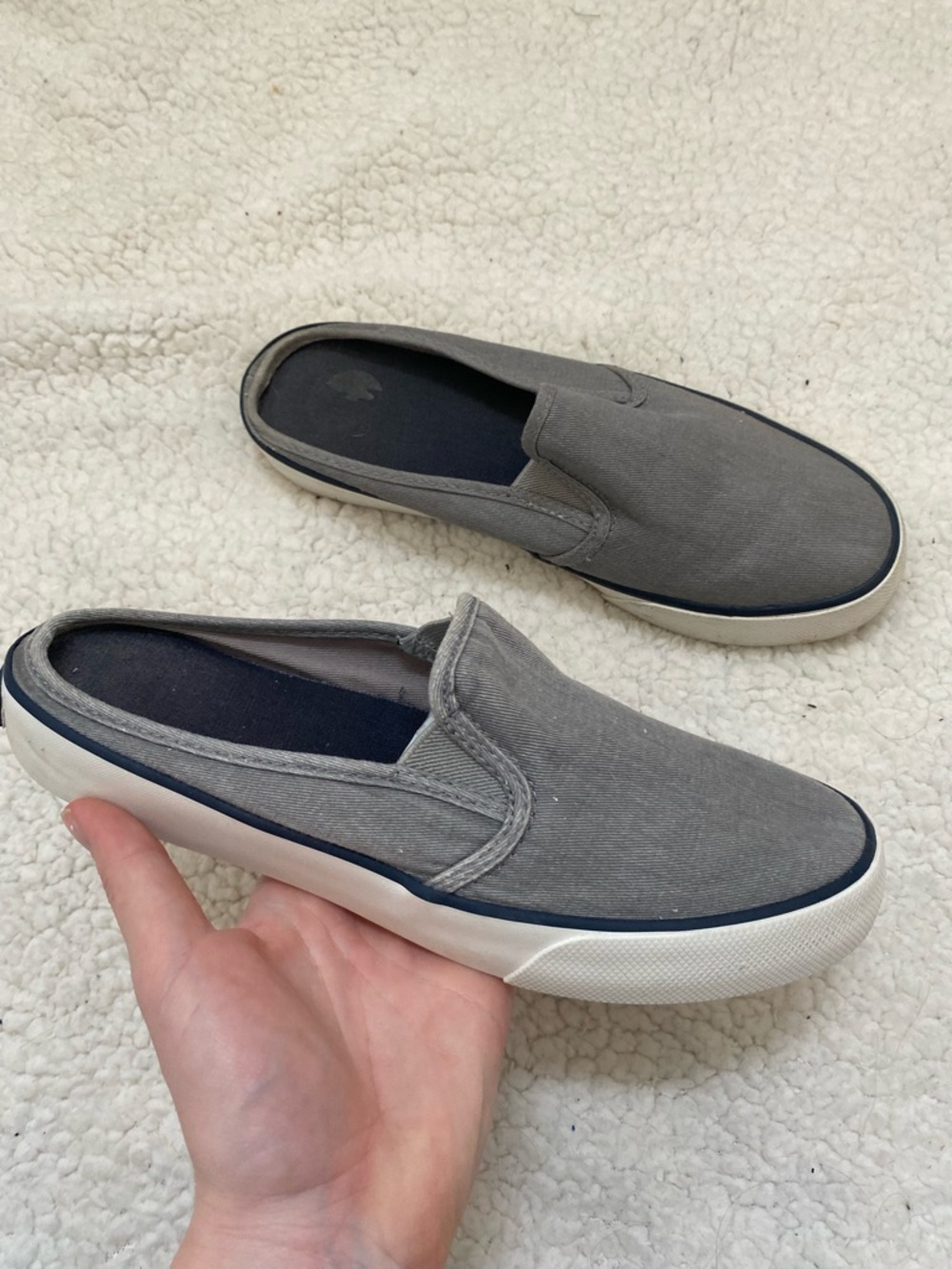 Sperry Top-Sider Womens Pier Randi Slip On sneakers grey Sz 7 women's